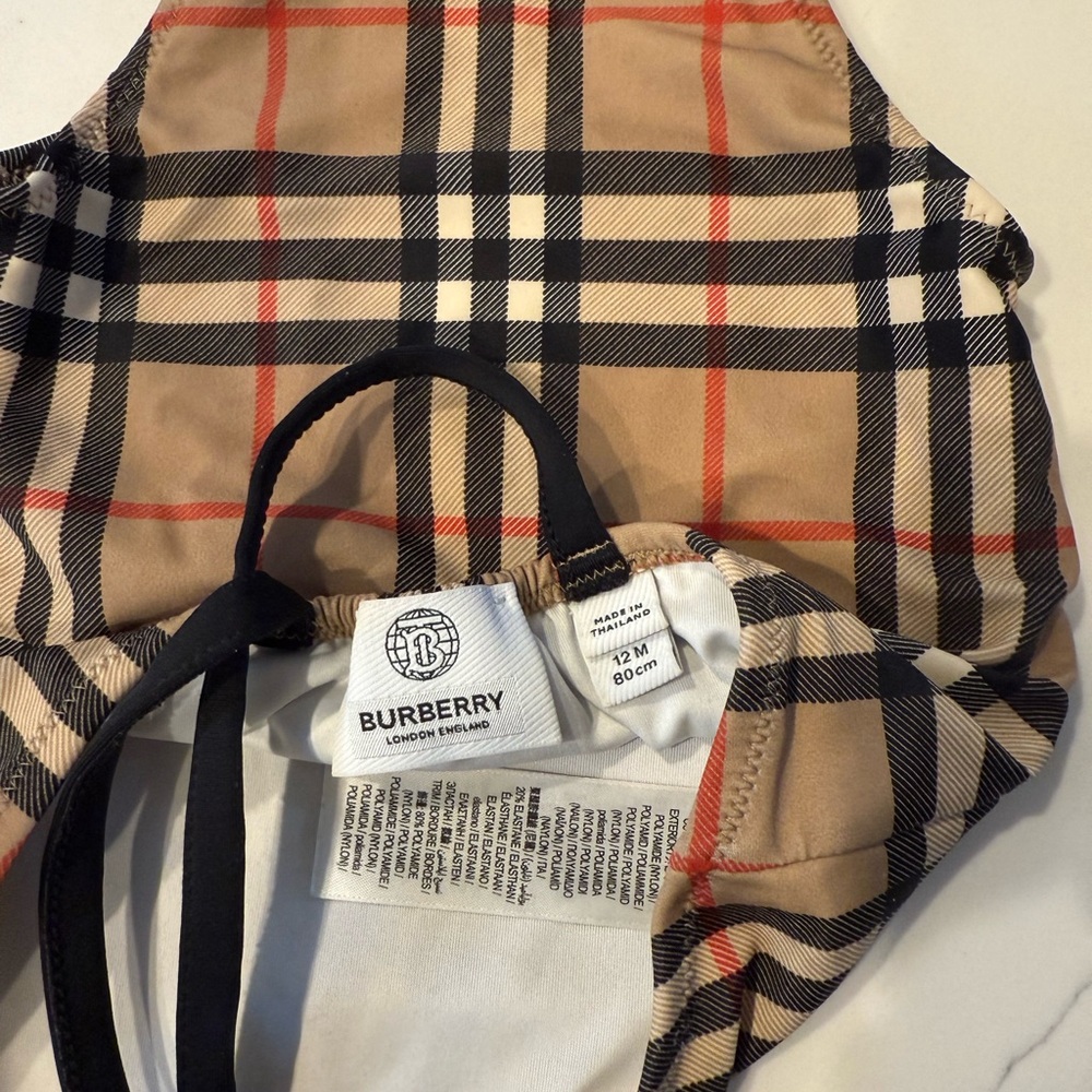 Burberry Baby Girl Bathing Suit in size 12 months.